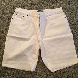 Ralph Lauren white denim shorts sz 10